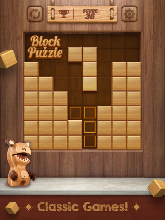 Wood Cube Puzzleのおすすめ画像1