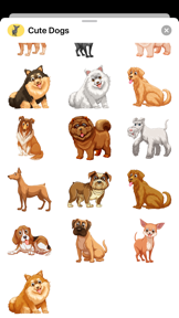 Cute Dog Puppy Doggy Stickers screenshot