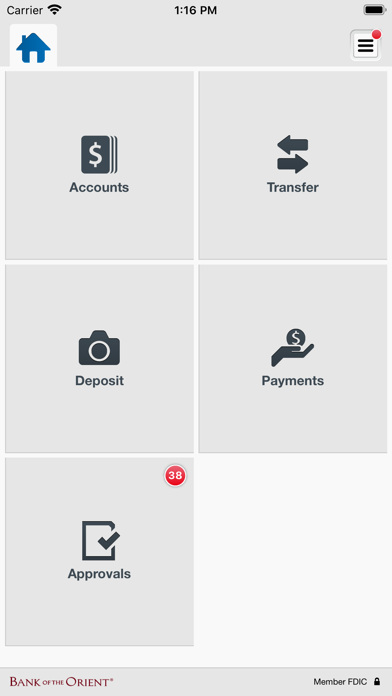 Bank Orient Business Mobile Screenshot