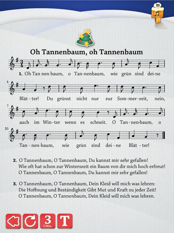 CHRISTMAS-SONGS iPad screenshot