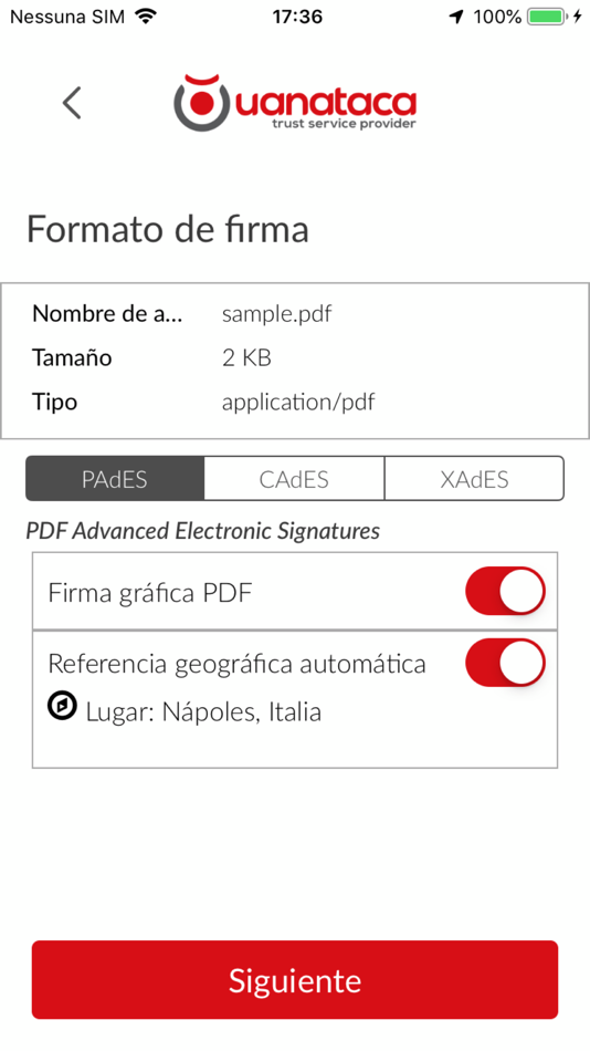 #3. Uanataca - SignCloud (iOS) Podle: Uanataca