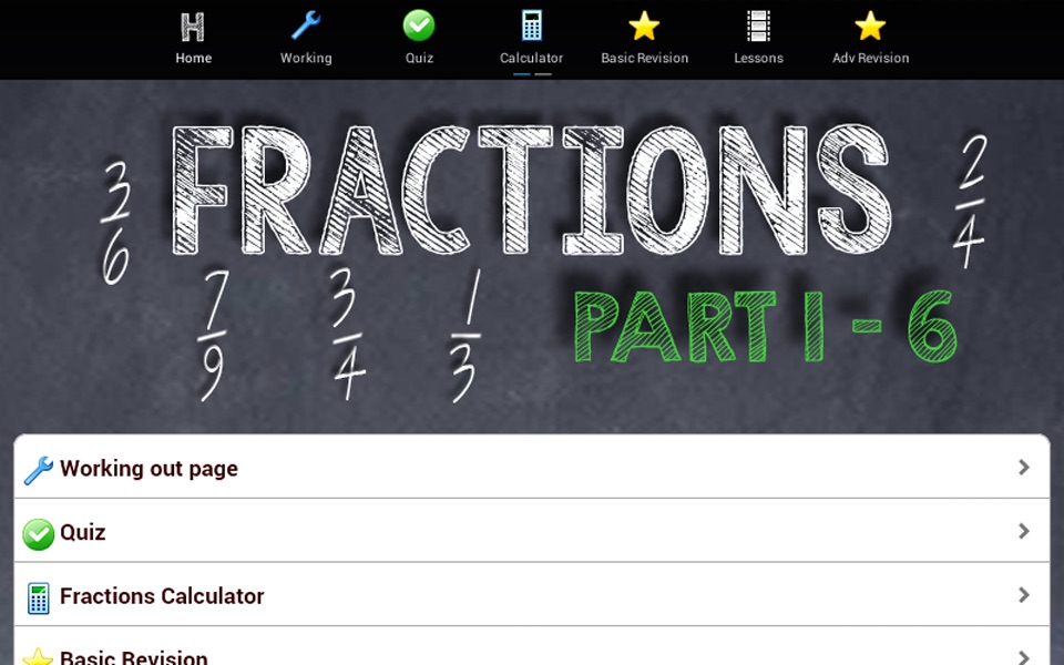 Fractions Part 1 - 6 Math screenshot 2