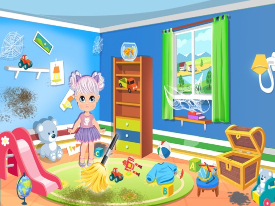 Messy Doll House Cleaner iPad screenshot