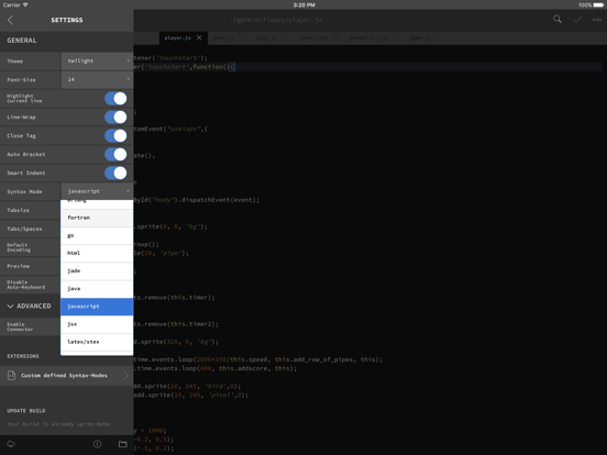 GoCoEdit - Code & Text Editor iPad app afbeelding 5