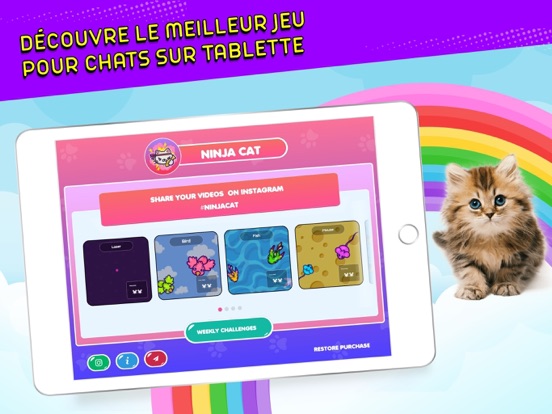 Screenshot #5 pour Ninja Cat: Jeu pour chats!