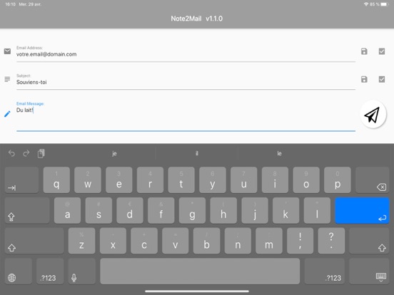 Screenshot #5 pour Note2Mail