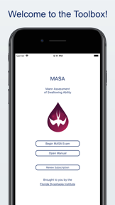 MASA Swallowing Exam screenshot