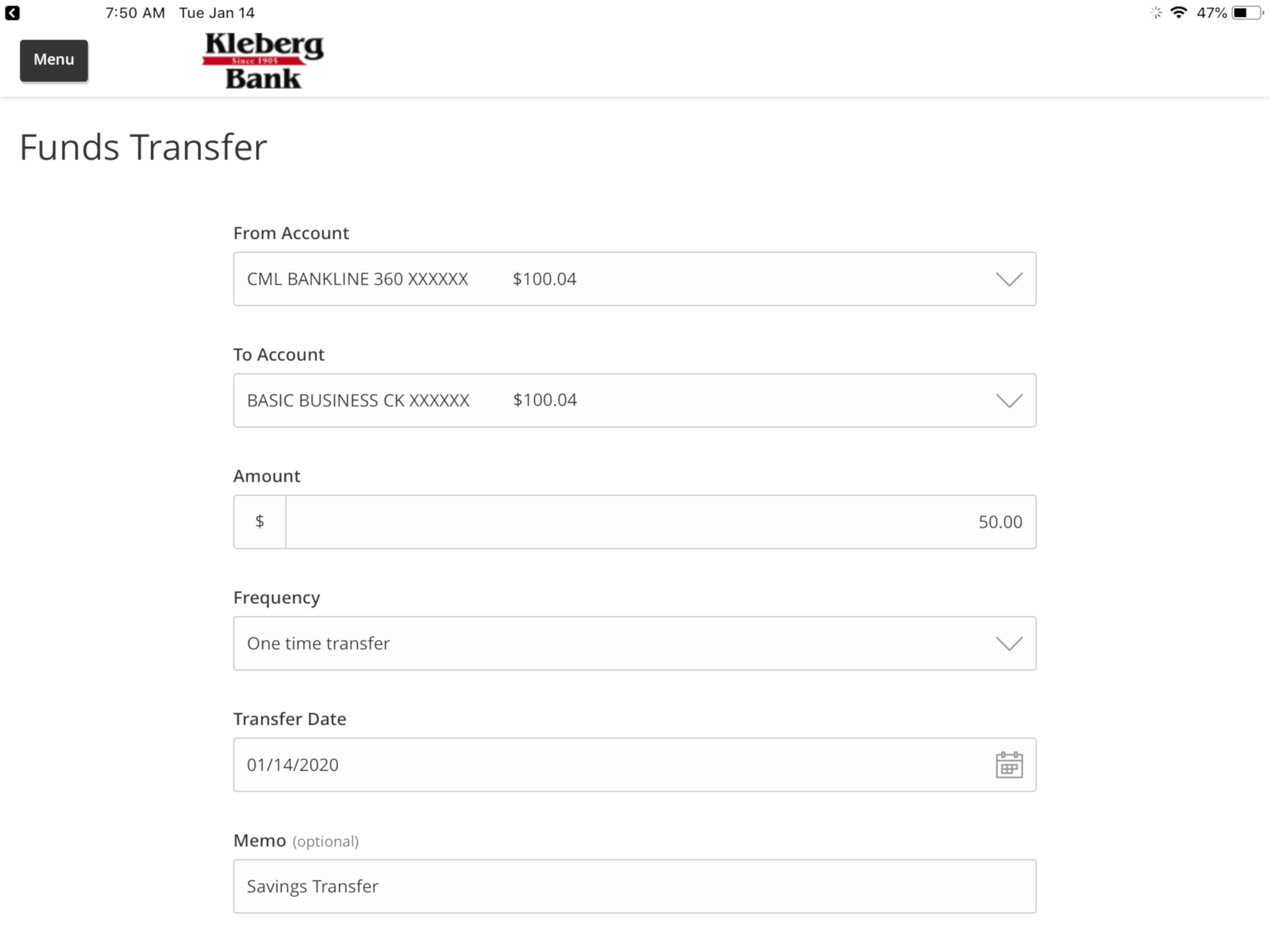Kleberg Bank Mobile screenshot 8