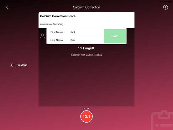 Calcium Correction iPad screenshot 6 - Medical app