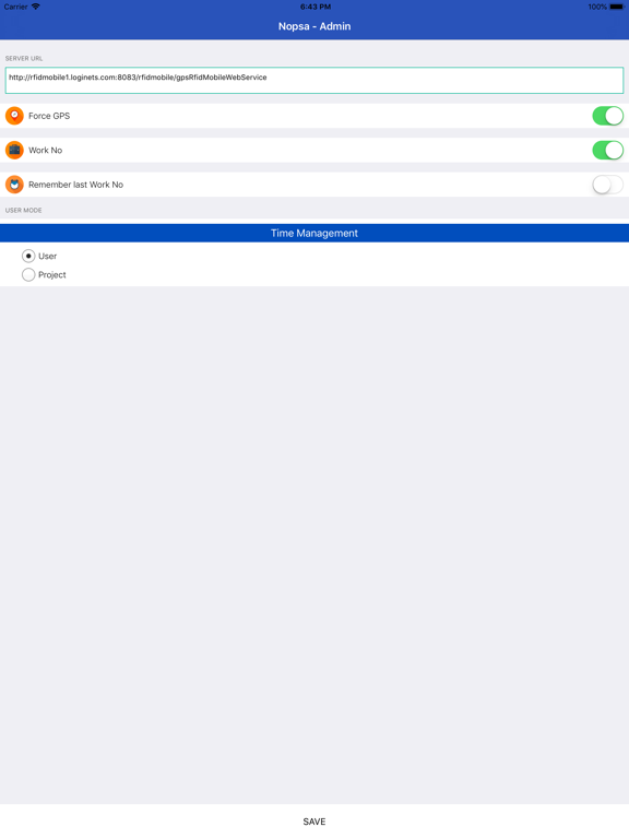 Nopsa Time Tracking System
