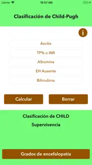 clasificación de child-pugh iphone screenshot 1