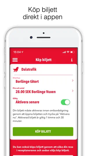 Dalatrafik screenshot 3