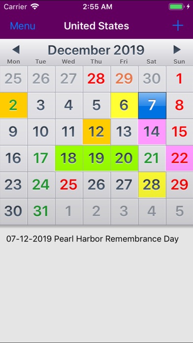 Almanac - Holiday Calendar Screenshot