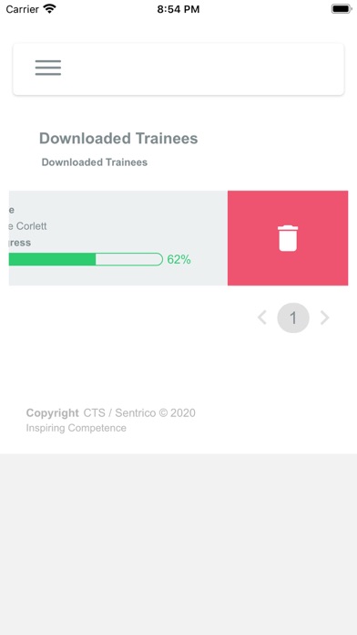 CTS Assessment Screenshot
