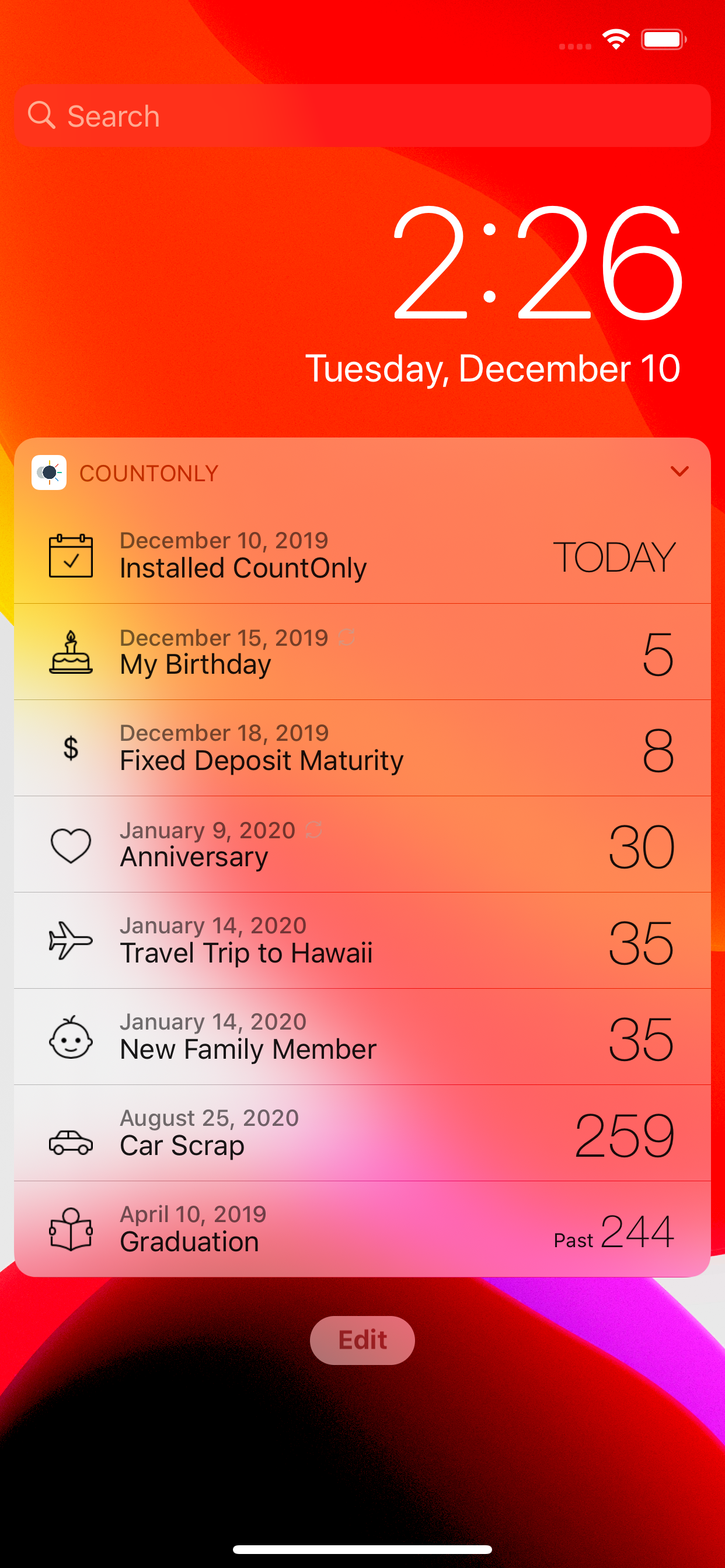 CountOnly - Countdown Days App