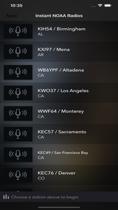 Instant NOAA Radios Lite screenshot 1
