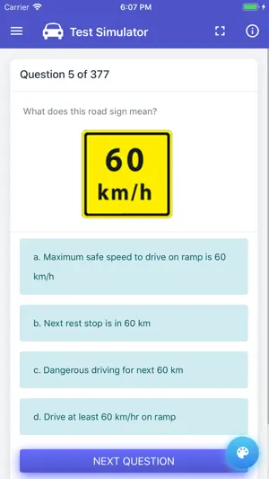 Alberta Driving Test - Class 7 screenshot 1