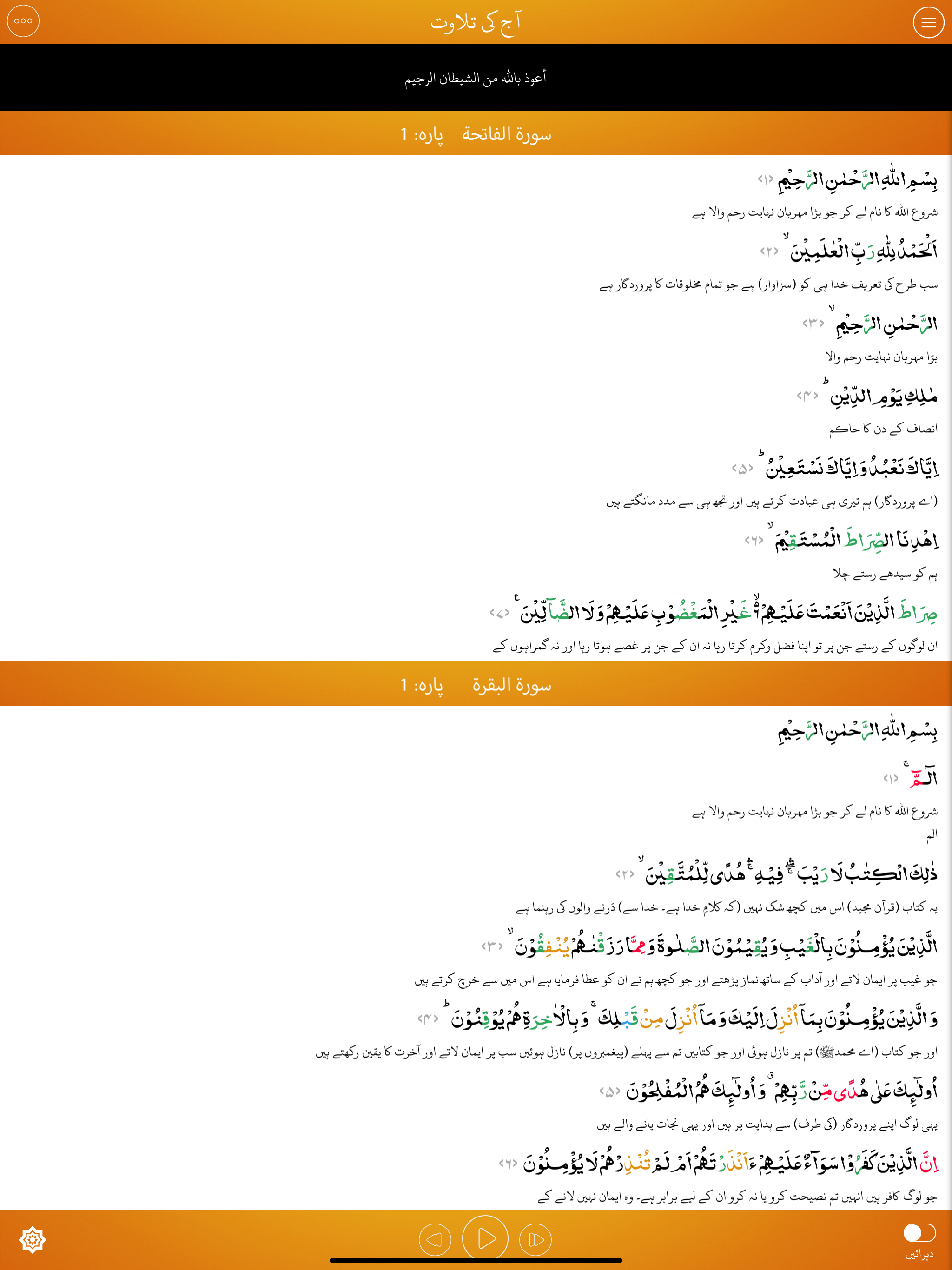 Quran Pak 30 Urdu Translations
