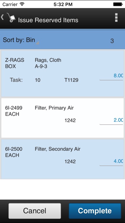 IBM Maximo Issues and Returns