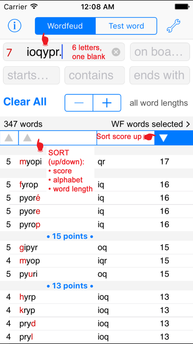 Screenshot #1 pour Norsk Wordfeud Words Finder