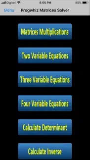 progwhiz matrices solver iPhone Captures Décran 1
