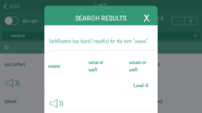 VerbBuster Irregular Verbs screenshot