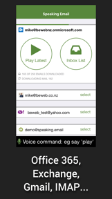 Speaking Email - voice reader screenshot