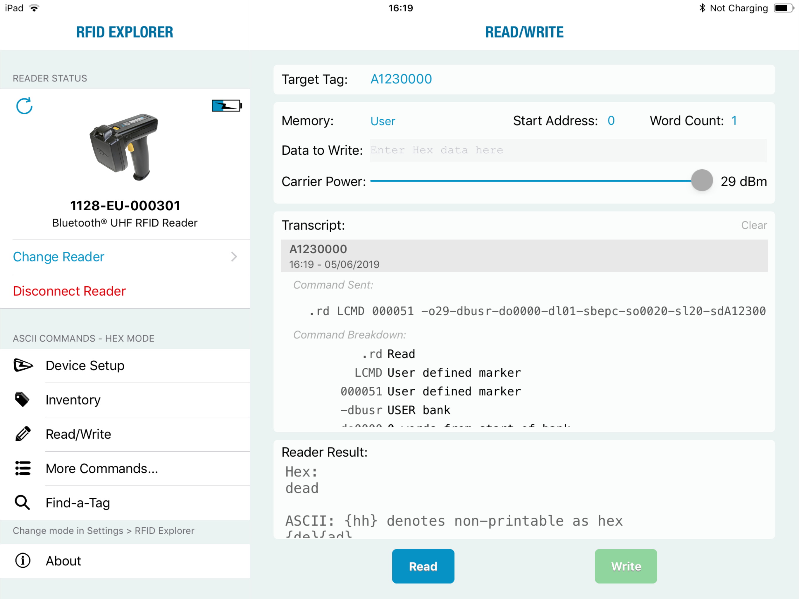 RFID Explorer screenshot 10