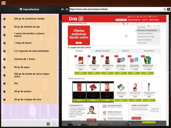 Cocina para Llevar iPad screenshot 4 - Food & Drink app