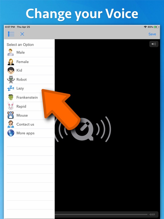 Screenshot #4 pour Audio Voice Changer