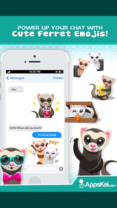 Ferret Pet Emojis Stickers App Screenshot 3 - AppWisp.com Ferret Pet Emojis Stickers App Screenshot 3 - AppWisp.com