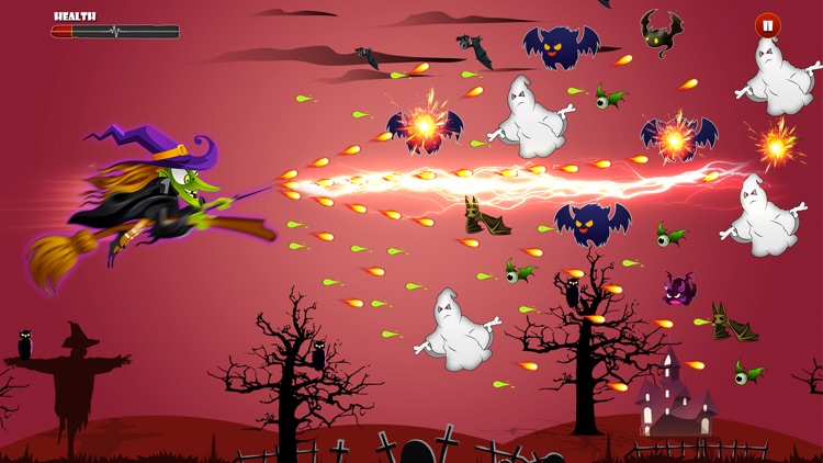Angry Witch vs Pumpkin screenshot-4