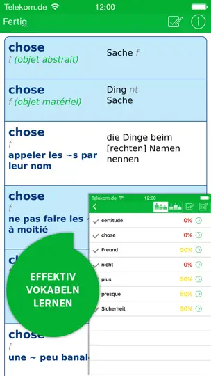 Screenshot von Wörterbuch Französisch auf dem iPhone 5