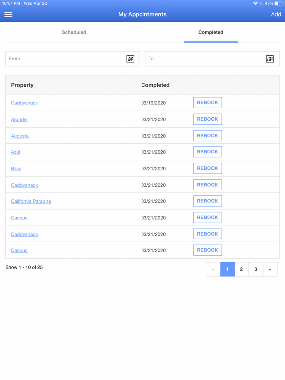 First Class Cleaning Service iPad screenshot 1 - Business app