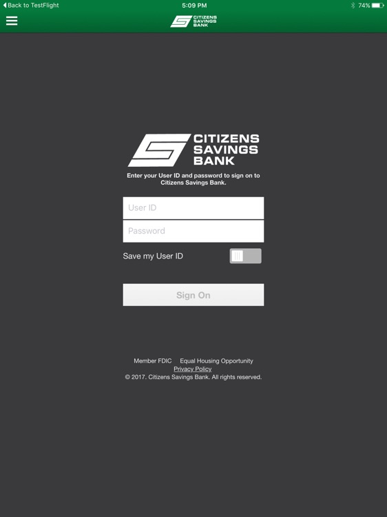 Citizens Savings for iPad