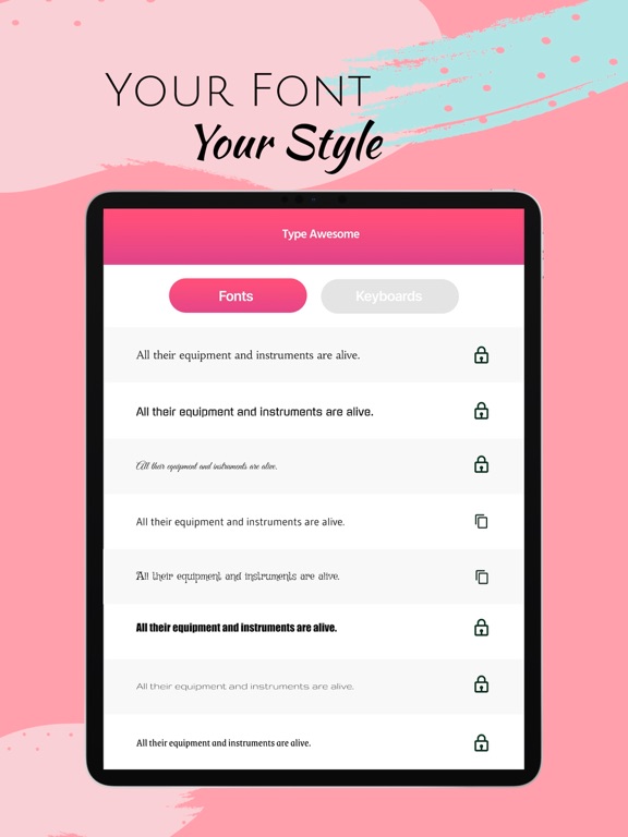 Screenshot #5 pour TypeAwesome - Fonts Keyboard