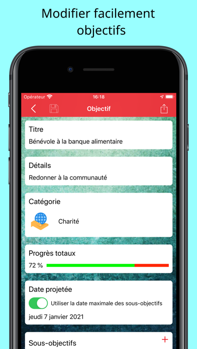 Screenshot #3 pour Personal Goals