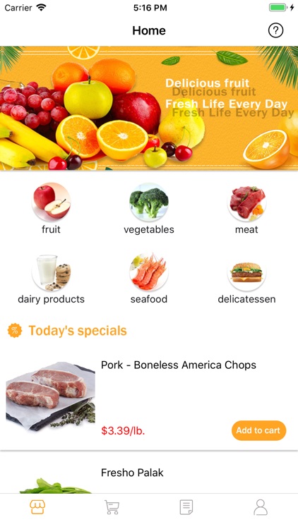 Daily fresh supermarket