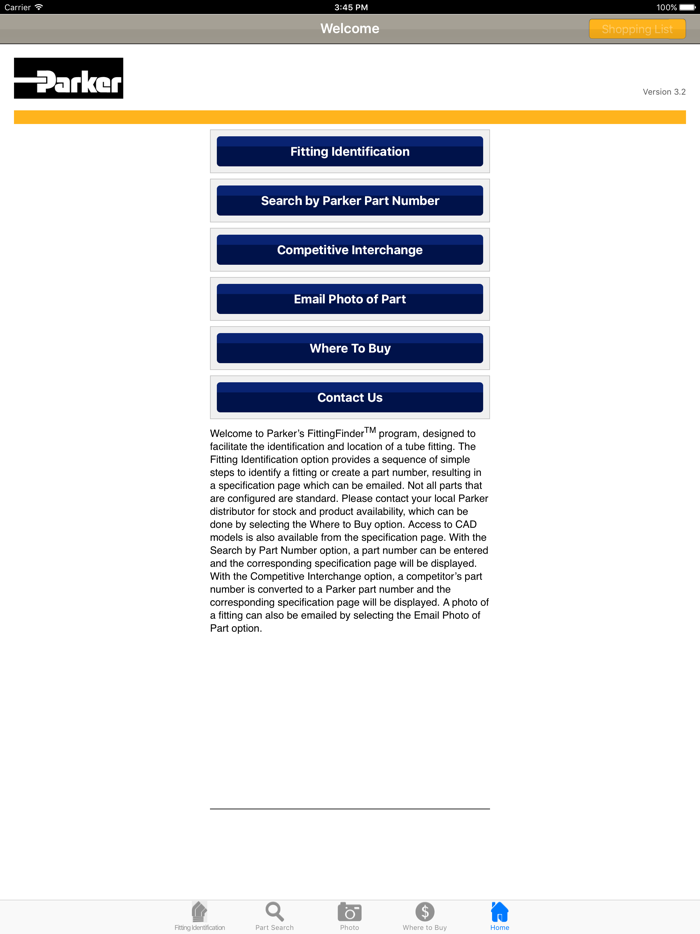 Parker Fitting Finder