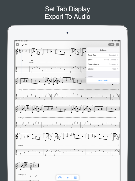 Tab PlayAlong - Tab Player&Amp iPad screenshot 5 - Music app