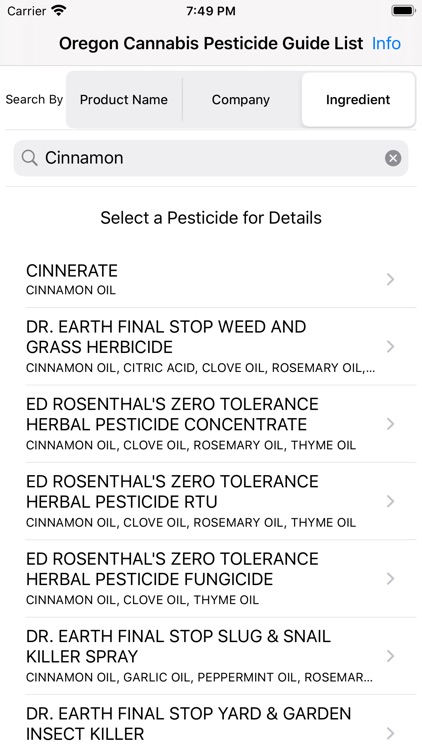 Oregon Cannabis Pesticides screenshot-4