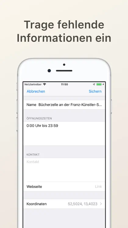 Screenshot 3 di 6 di Öffentlicher Bücherschrank