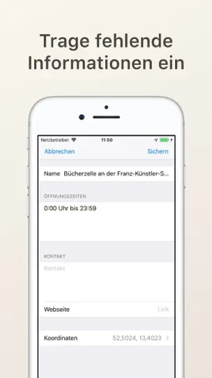Screenshot von Öffentlicher Bücherschrank auf dem iPhone 3