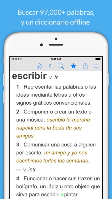 Diccionario español. Screenshot