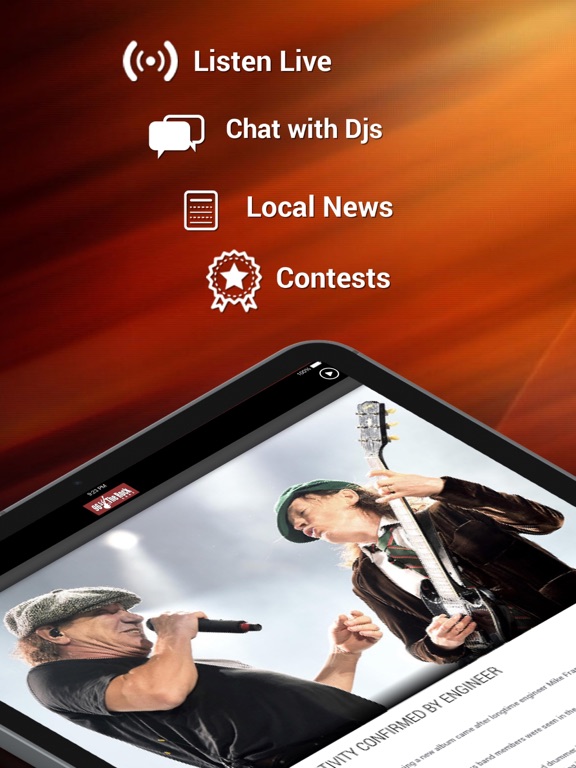 96.5 The Rock (KNRX) iPad screenshot 1 - Music app