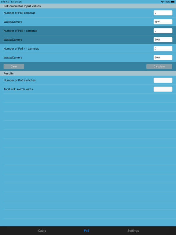 Screenshot #5 pour CCTV Cable and PoE Calculator