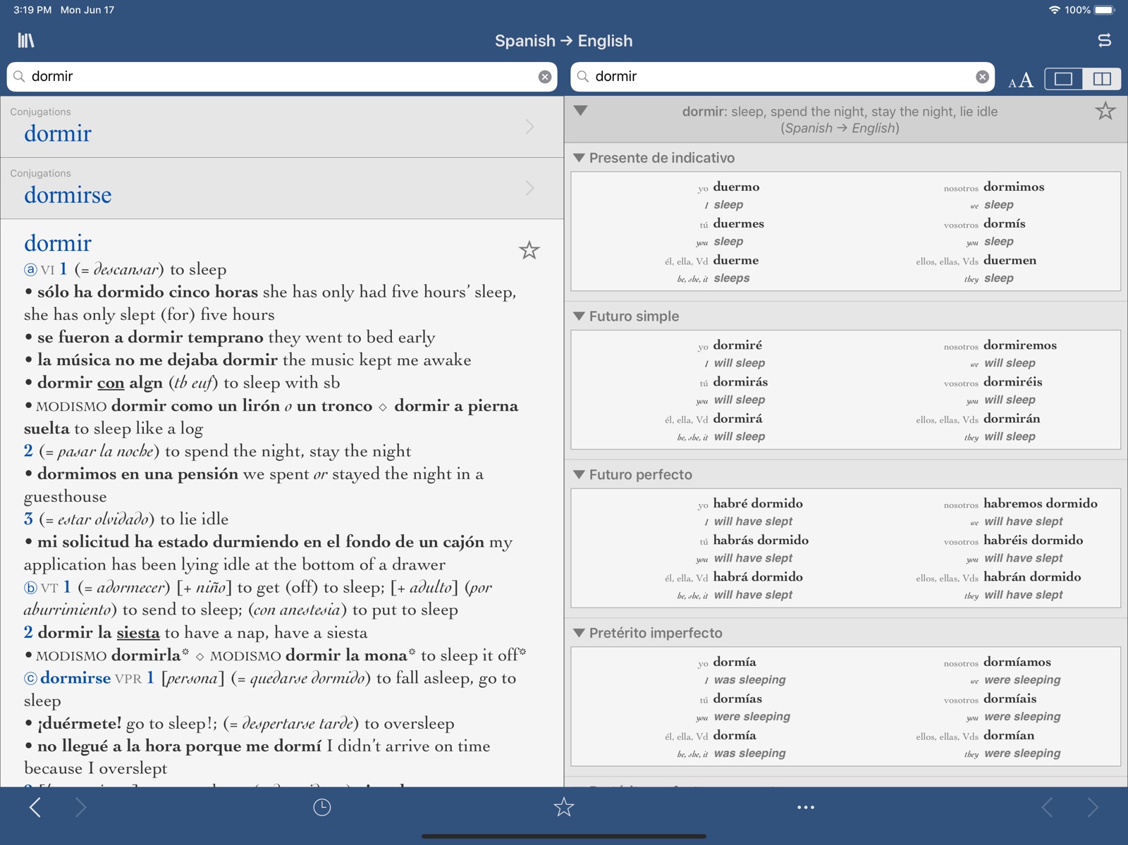Collins Spanish-English ipad screenshot 2