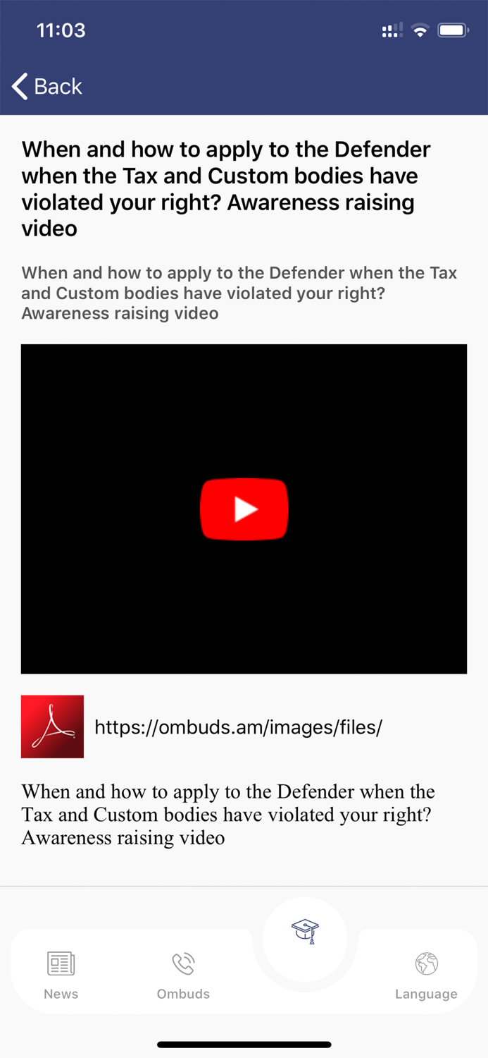 Human Rights Defender of RA