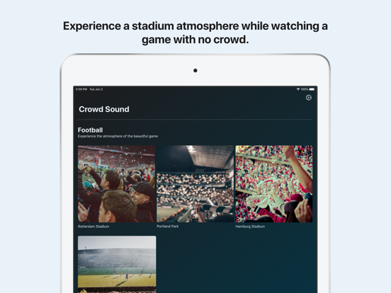 Crowd Sound iPad screenshot 1 - Sports app