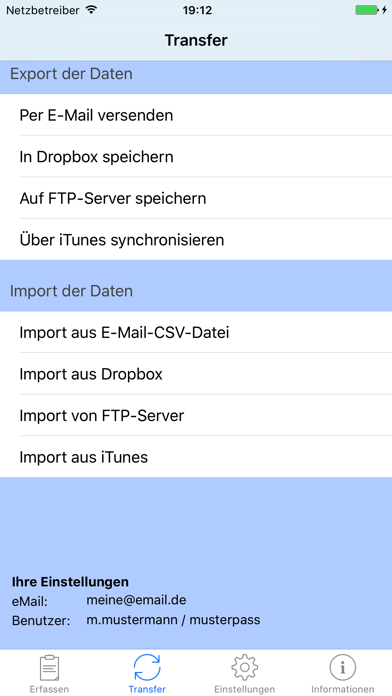 Inventarisierung mit Barcode Screenshot